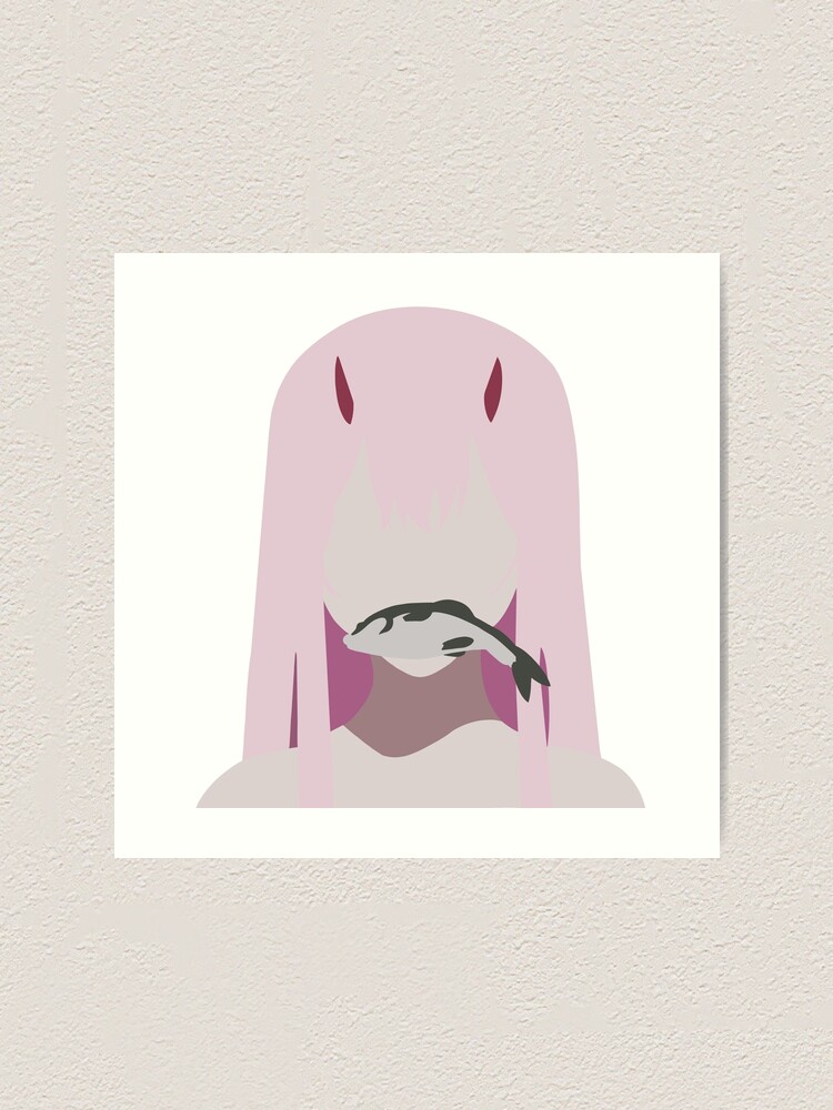 Zero Two Fish Franxx Art Print By Kaitlynpaints Redbubble