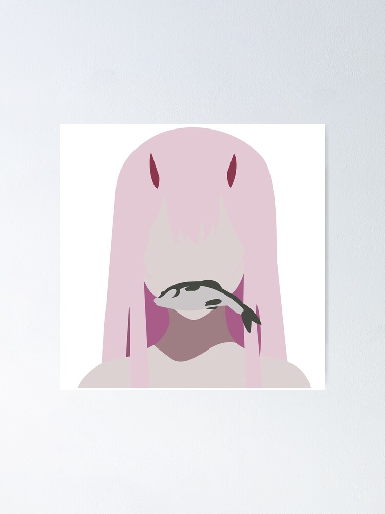 Póster Zero Two Fish Franxx De Kaitlynpaints Redbubble