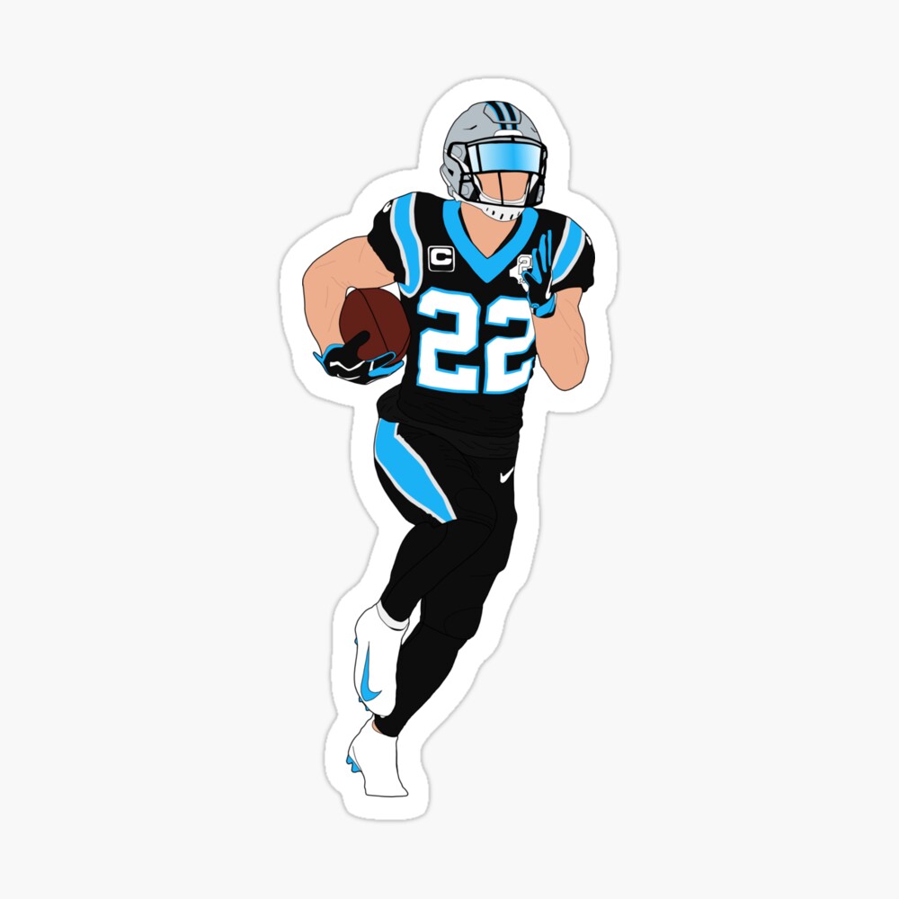 Football Carolina Panthers Christian McCaffrey Run CMC Art Poster - POSTER  20x30