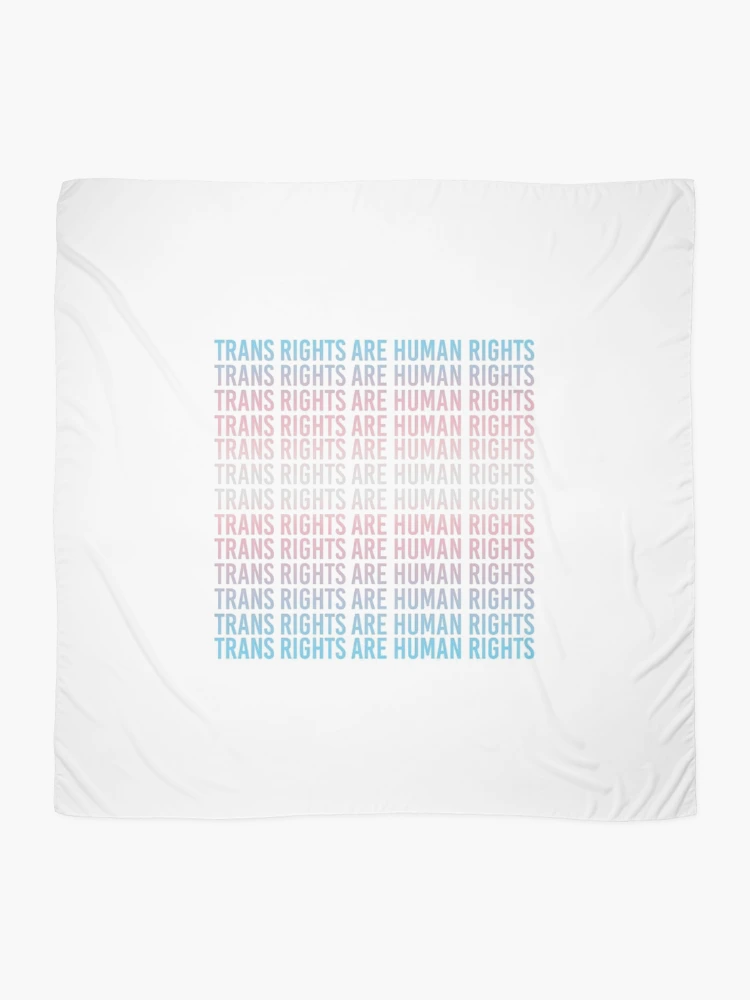 Thumbnail 2 of 3, Scarf, Trans Rights Are Human Rights designed and sold by Merch-For-All.