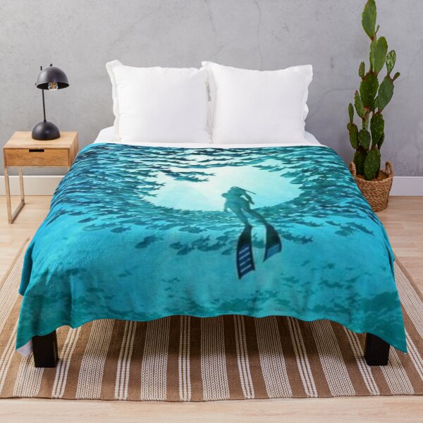 Item preview, The diver and her sharks. designed and sold by Karine Dupras.