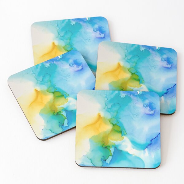 Item preview, Wispy Blue Alcohol Ink designed and sold by Artfully Abstracted.