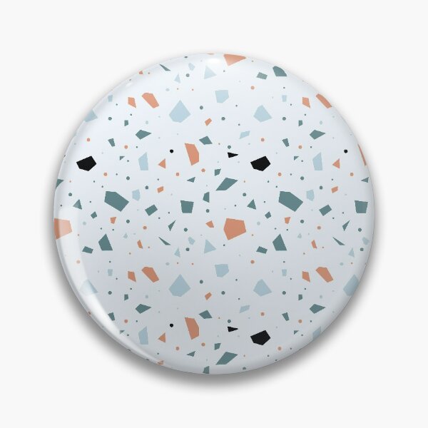 Item preview, Terazzo Turquoise Orange and Black on Light Blue Pattern designed and sold by Alicia Chee.