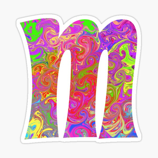 Monogram Tie Dye Initial Letter E Sticker for Sale by Lartheviking