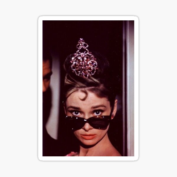 Retrato de Audrey Hepburn Pegatina