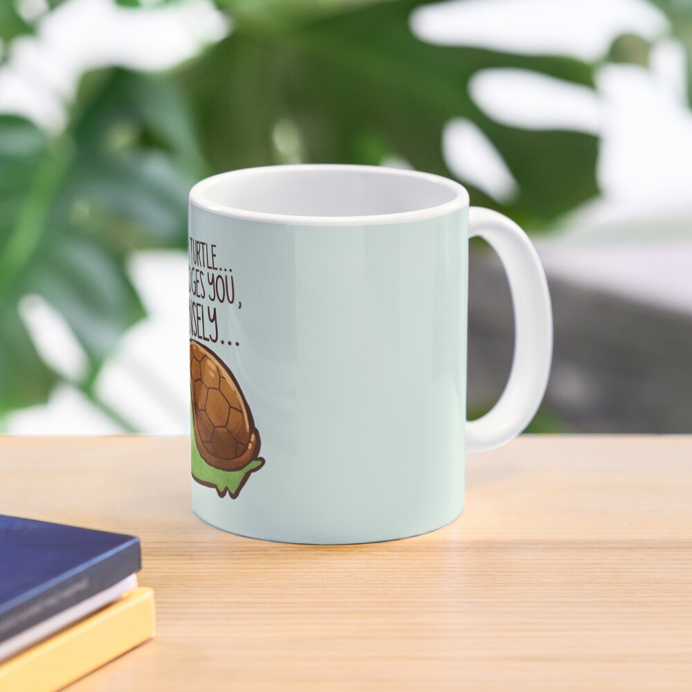 This turtle.. he judges you. Mug