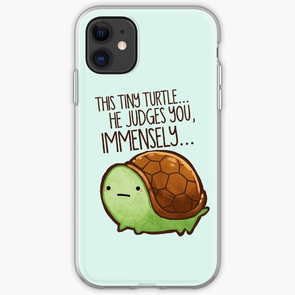 This turtle.. he judges you. iPhone Soft Case