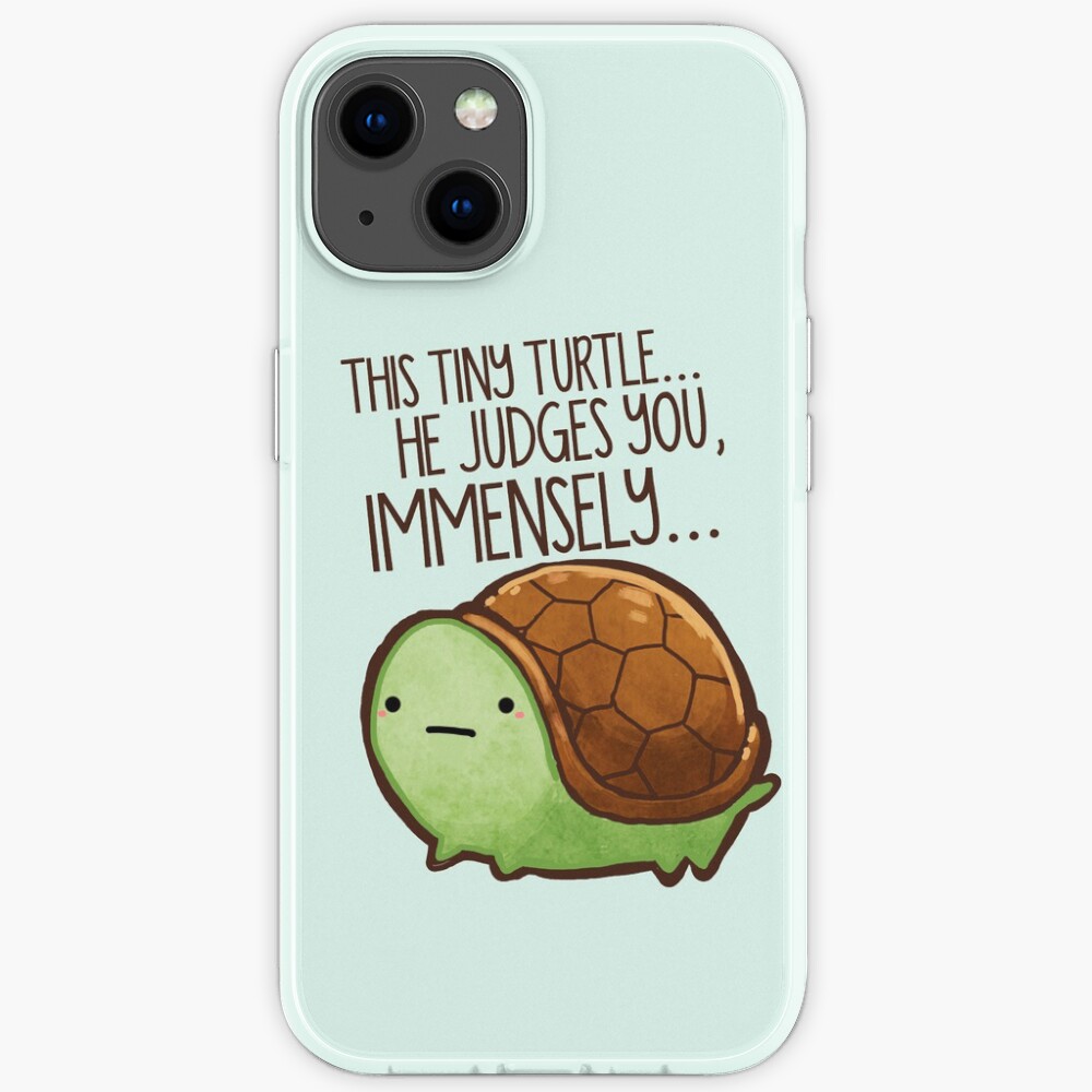 This turtle.. he judges you. iPhone Case