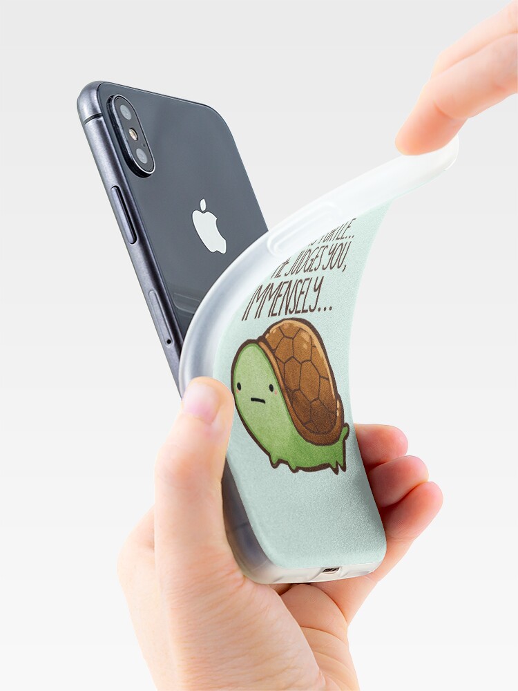 Alternate view of This turtle.. he judges you. iPhone Case