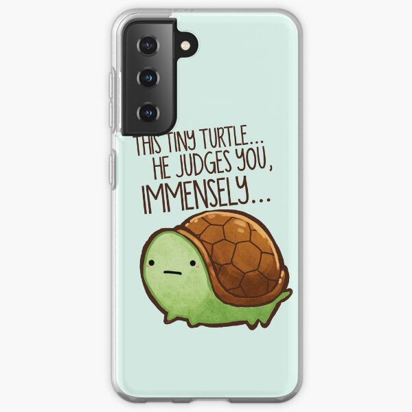 This turtle.. he judges you. Samsung Galaxy Soft Case