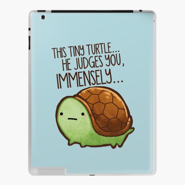 This turtle.. he judges you. iPad Skin