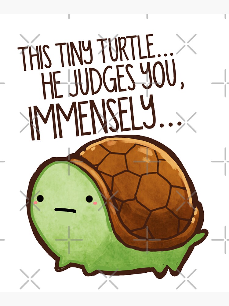 This turtle.. he judges you. by michelledraws