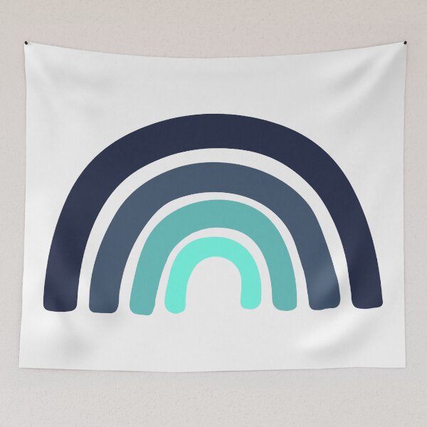 Item preview, Blue and Green Rainbow for a Gender Neutral Nursery, Neutral Nursery Art, Kids decor, Boho Nursery designed and sold by agdesigns6.