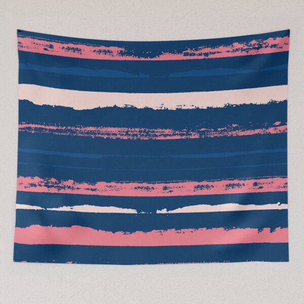 Item preview, Pink and Blue Summer Stripes designed and sold by Carolina Diaz.