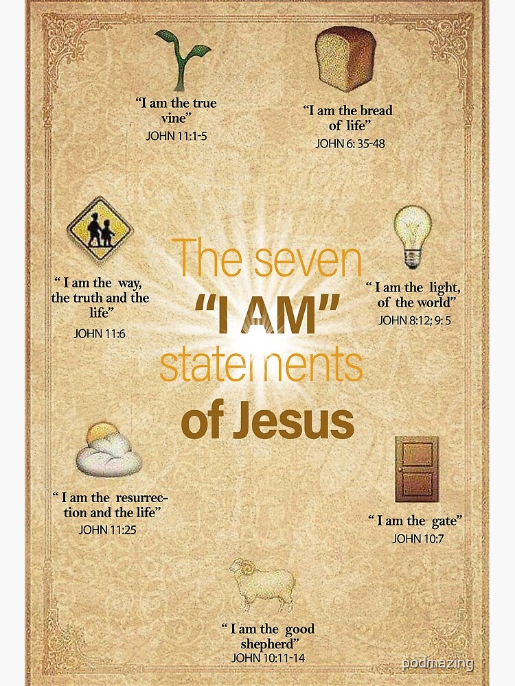 "The seven "I AM' statements of Jesus" Art Board Print for Sale by