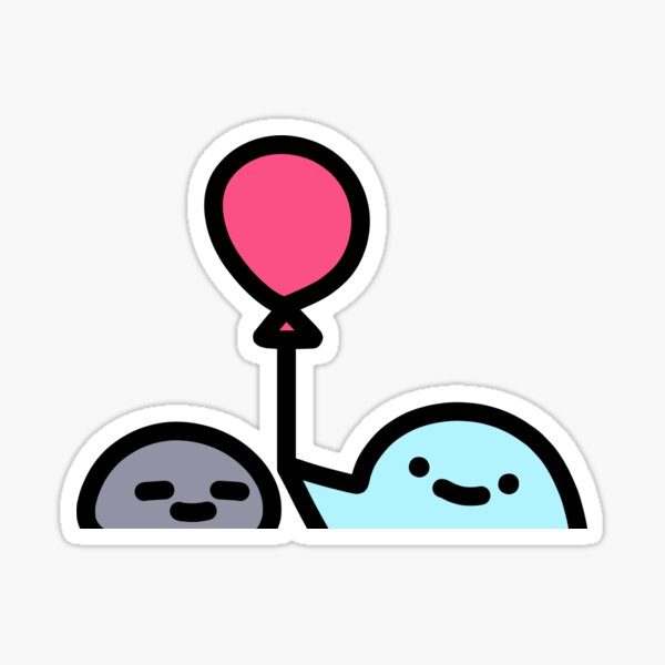 SLIME CAT AND FRIENDS: Balloon Sticker