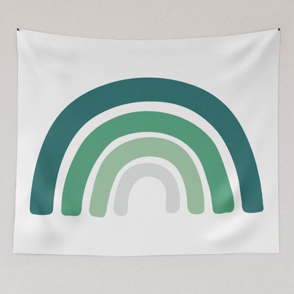 Item preview, Green Rainbow for a Gender Neutral Nursery, Neutral Nursery Art, Kids decor, Boho Nursery designed and sold by agdesigns6.
