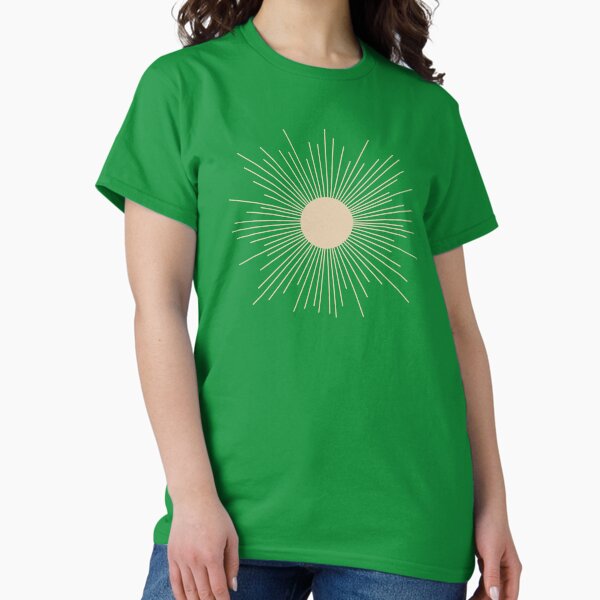Item preview, Mid-Century Modern Retro Minimalist Sunburst in Mid Mod Beige and Olive Green designed and sold by kierkegaard.