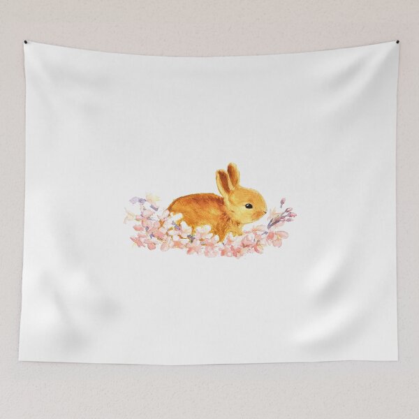 Item preview, Cute bunny in flowers designed and sold by ColorLore.