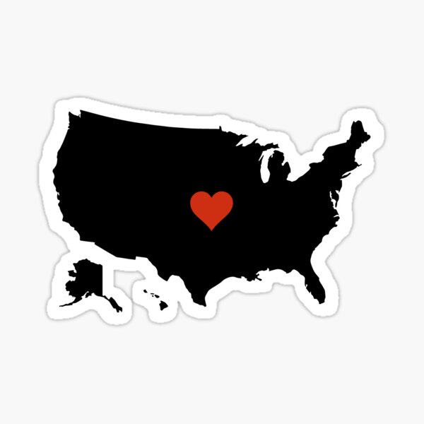 quot Love United States Map quot Sticker - St,small,507x507 Pad,600x600,f8f8f8