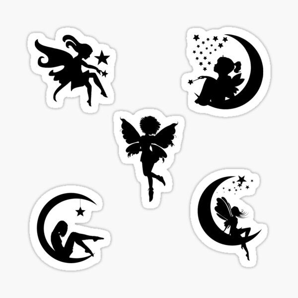"Fairy Stickers, Fairy Silhouette" Sticker for Sale by alikane1 | Redbubble