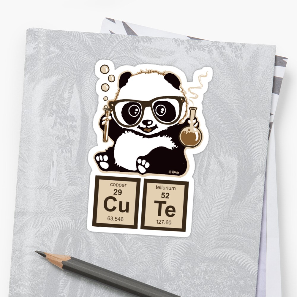 chemistry-panda-discovered-cute-stickers-by-newsigncreation-redbubble