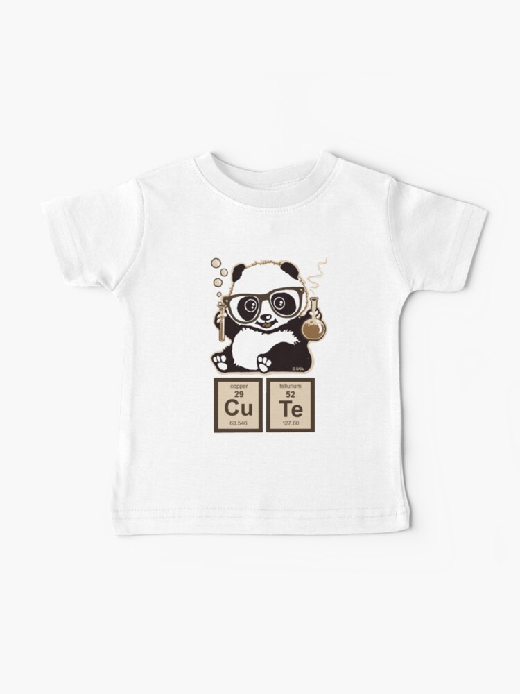 Baby T-Shirt, Chemistry panda discovered cute designed and sold by NewSignCreation