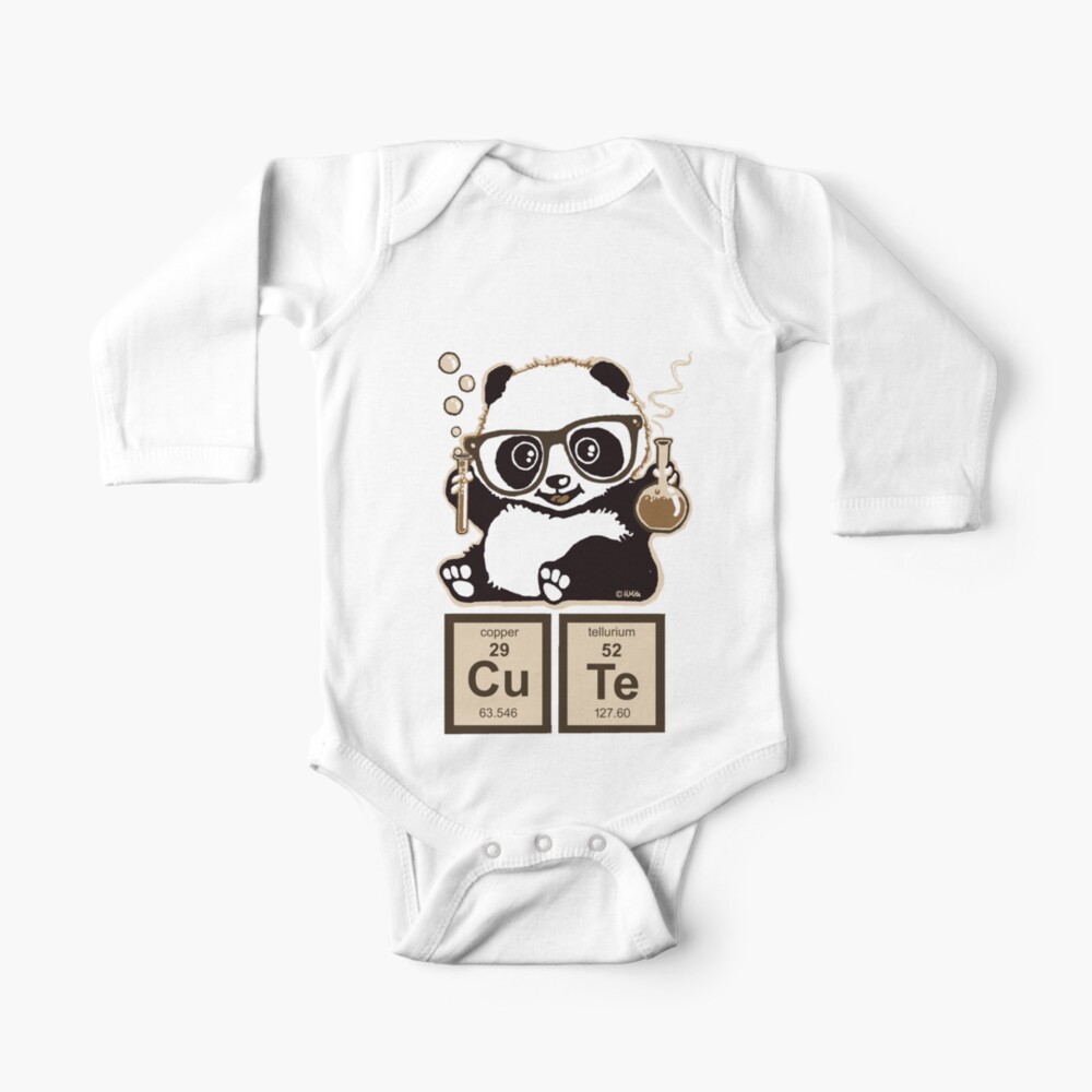 Chemistry panda discovered cute Baby One-Piece