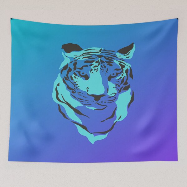 Item preview, Retro Blue Ice Tiger designed and sold by goodguy53.