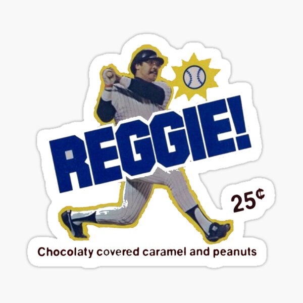 THE REGGIE BAR CHOCOLATE COVERED CARAMEL AND PEANUTS STICKER AND SHIRT Sticker