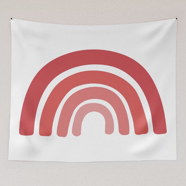Item preview, Red Rainbow for a Baby Girl Nursery, little girl Nursery Art, Kids decor, Boho Nursery designed and sold by agdesigns6.