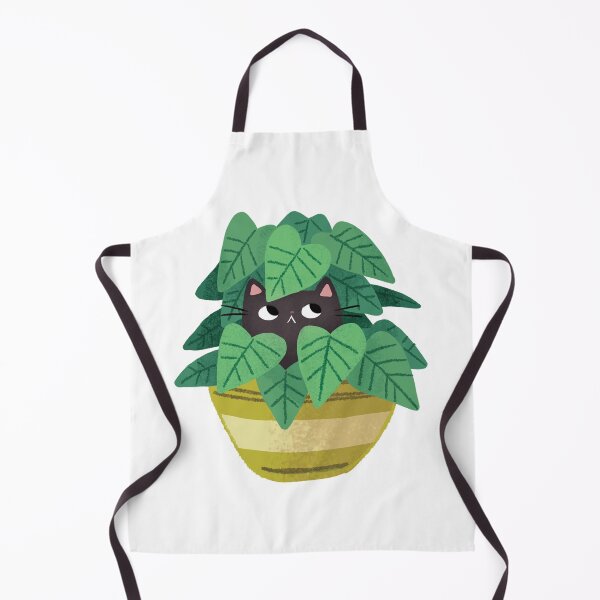 Vista previa del artículo con la obra «Gato negro en maceta», diseñado y vendido por michelledraws.