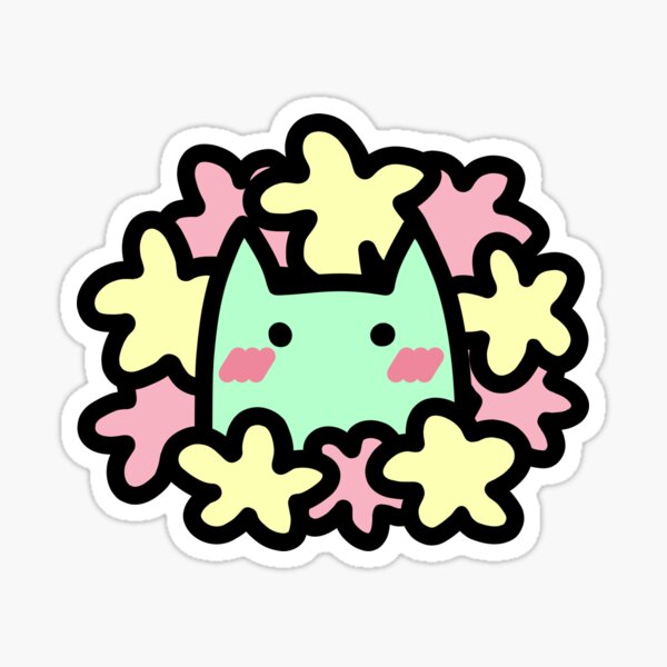 SLIME CAT AND FRIENDS: Flowers Sticker