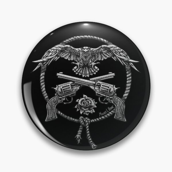 Item preview, Twin Revolvers Hawk Rope and Rose Distressed Design designed and sold by MichaelHoweArts.