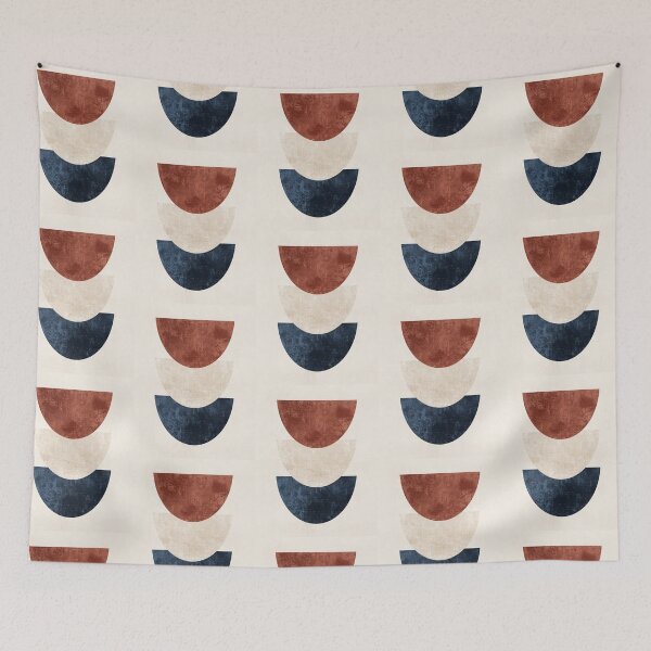 Item preview, Abstract Shapes Boho Art - Rainbow - Simple Minimal Terracotta - Illustration - Textured designed and sold by seaniekai.