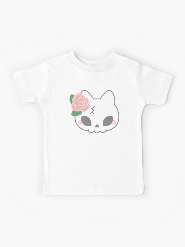 Kawaii Cute Gothic Cat Skull | Kids T-Shirt