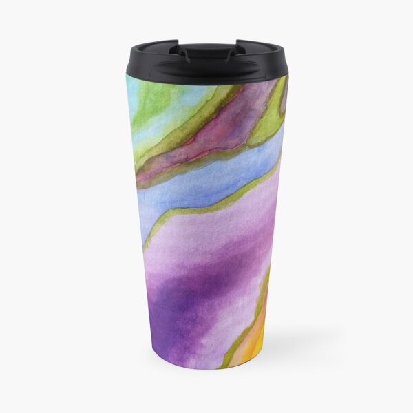 Crystal Asteroids watercolor abstract Travel Mug