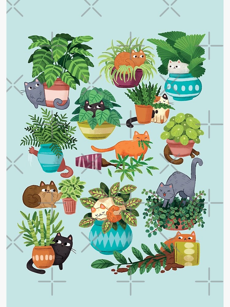Cats And Plants by michelledraws