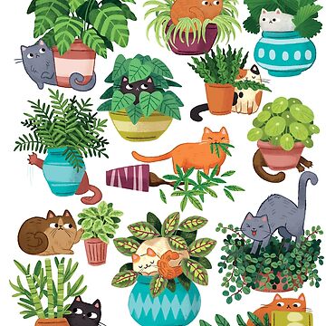 Artwork thumbnail, Cats And Plants  by michelledraws