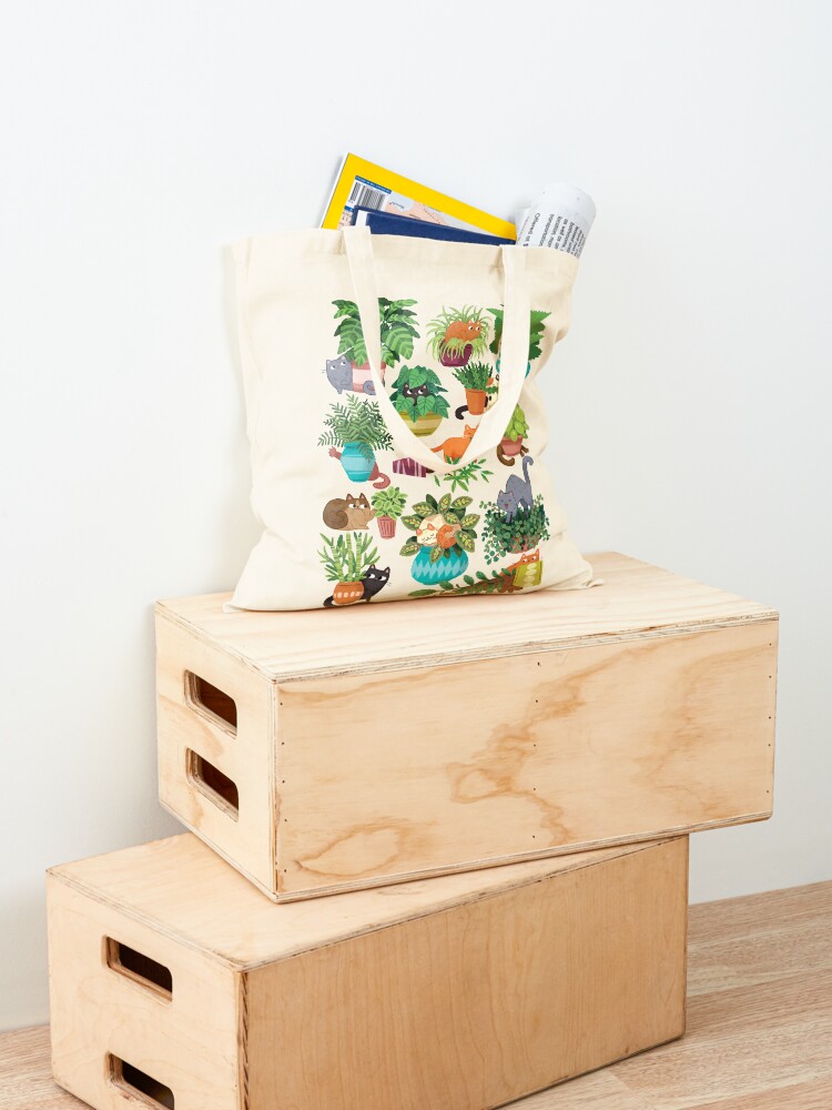 Alternate view of Cats And Plants Tote Bag