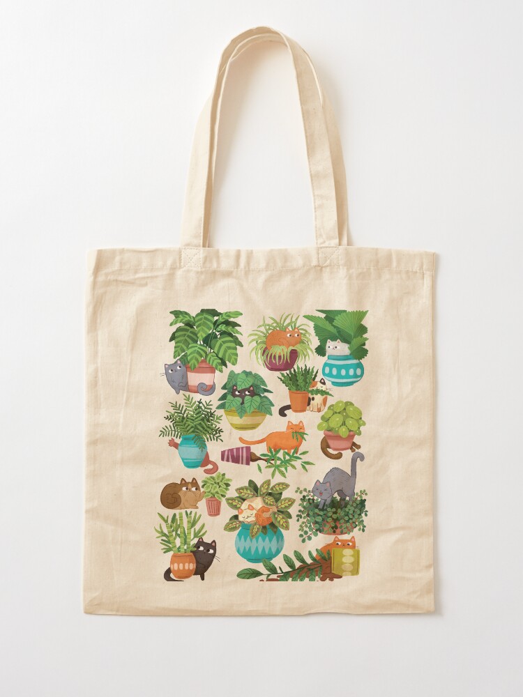 Alternate view of Cats And Plants Tote Bag