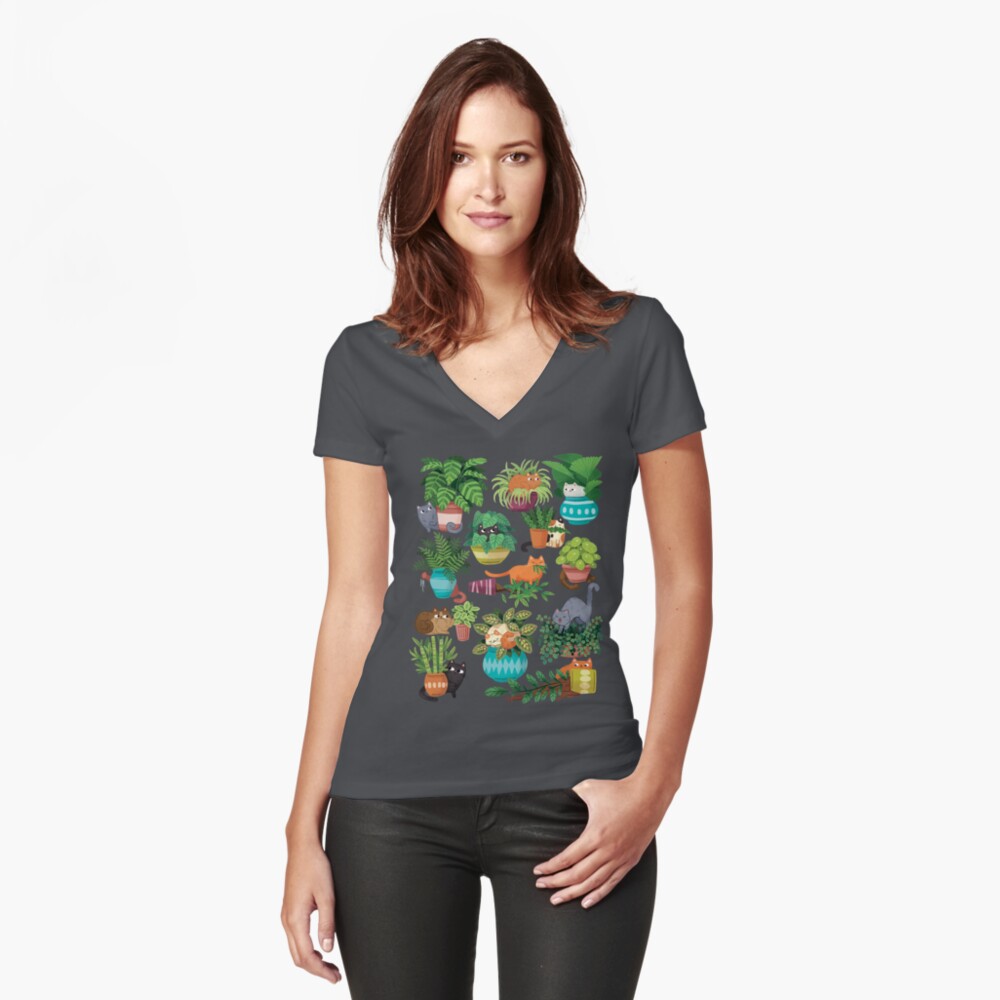 Item preview, Fitted V-Neck T-Shirt designed and sold by michelledraws.