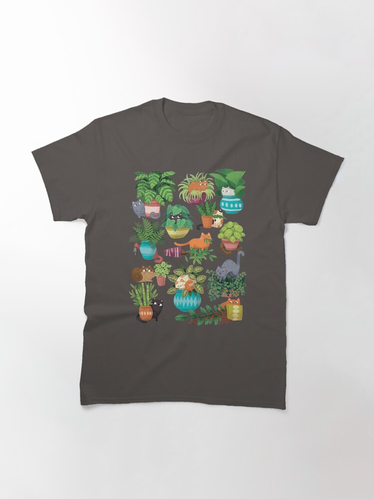 Thumbnail 3 of 7, Classic T-Shirt, Cats And Plants  designed and sold by michelledraws.