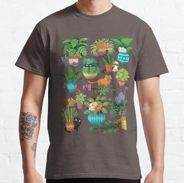 Cats And Plants  Classic T-Shirt