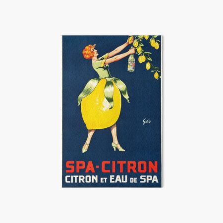 Artikel-Vorschau von Spa-Zitrone - Französisches Vintage-Getränk-Poster, designt und verkauft von Gin  Neko.
