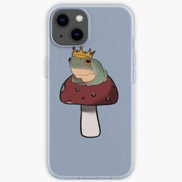 king frog on a mushroom iPhone Soft Case
