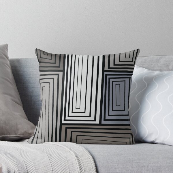 Item preview, Optical Illusions Rectangles Tableau – Gray designed and sold by RoguePatterns.