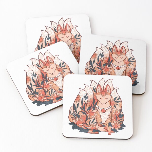 Item preview, Floral Lotus Kitsune Fox designed and sold by michelledraws.