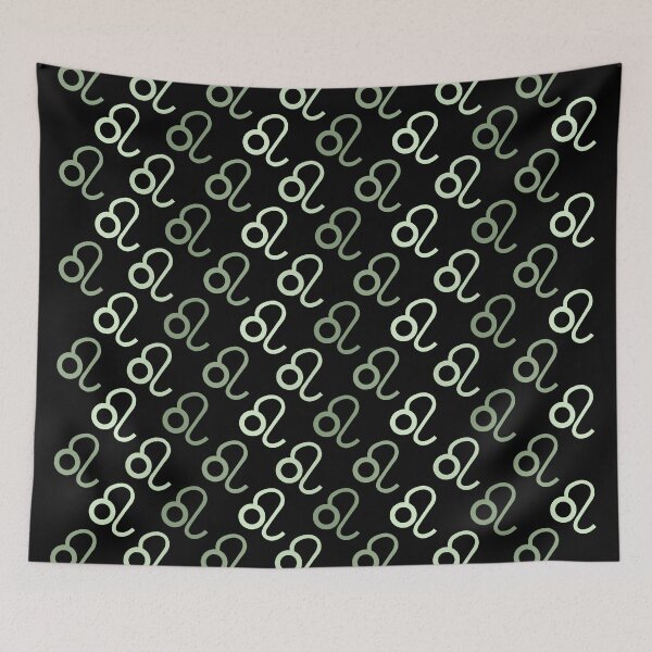 Item preview, Military green lion sign pattern, zodiac symbol black background designed and sold by Stéphane  Thirion.