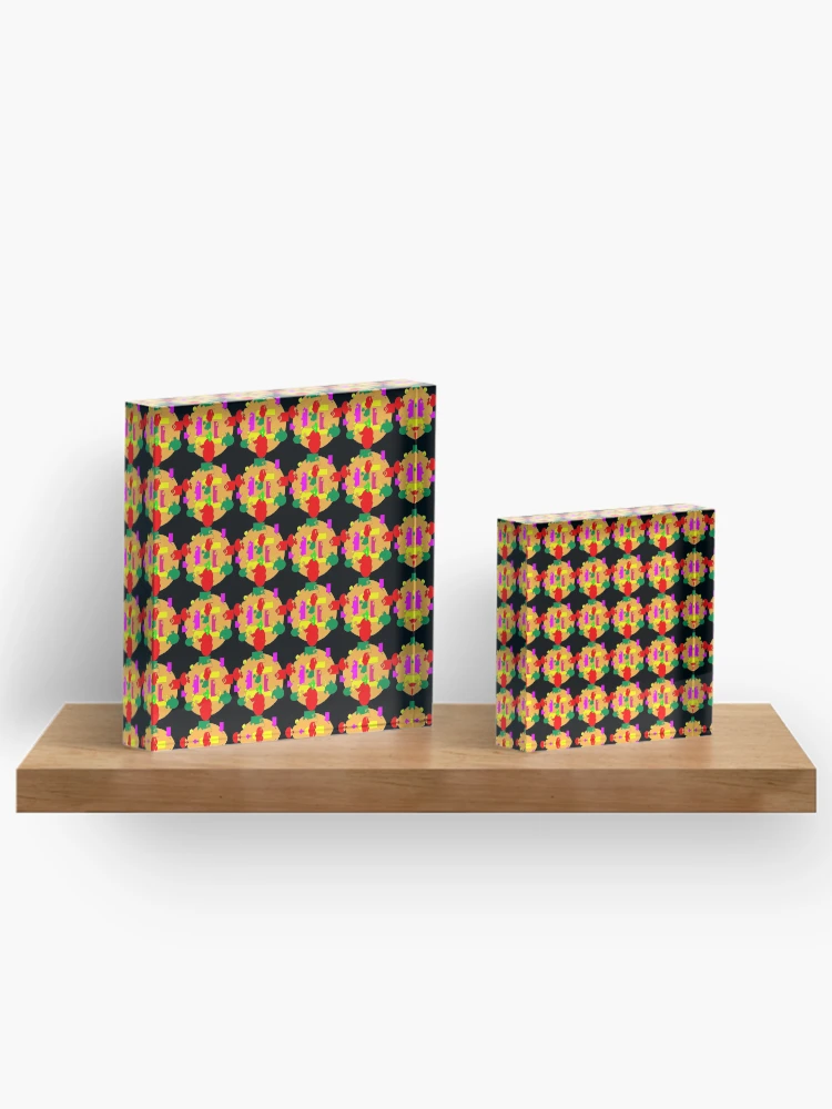 Thumbnail 3 of 5, Acrylic Block, Color Pattern | Colorful Pattern | Cool Color Patterns | Patterns Colorful 3 designed and sold by Dream Wear.